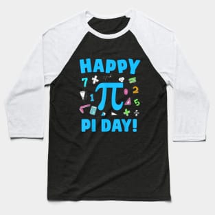 Happy Pi Day Kids Math Teachers Student Professor Pi Day Baseball T-Shirt